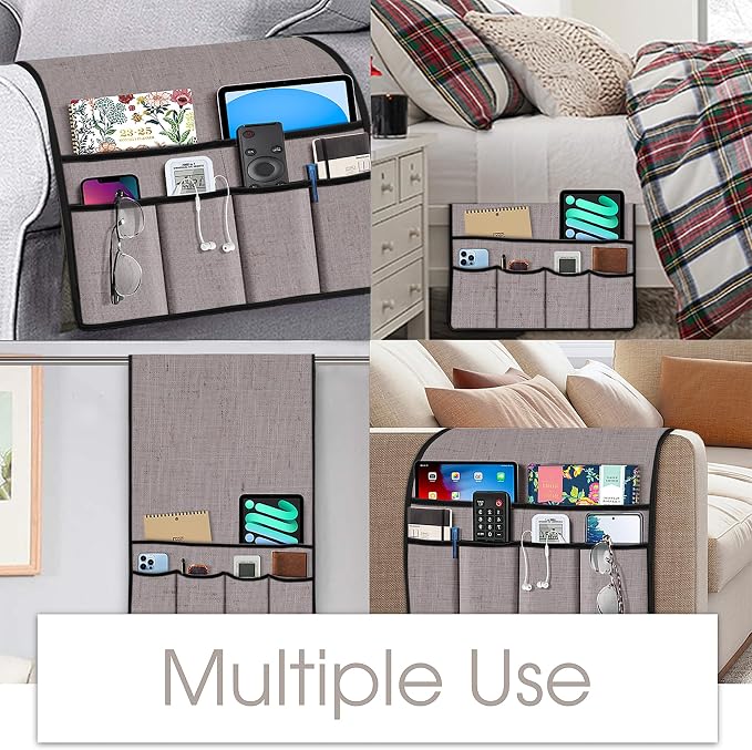 Joywell Armrest Organizer Remote Holder, 6 Pocket Storage, - Image 6