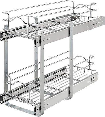 Rev-A-Shelf 2-Tier Kitchen Cabinet Pullout Shelf and Drawer Organizer Slide Out by Rev-A-Shelf