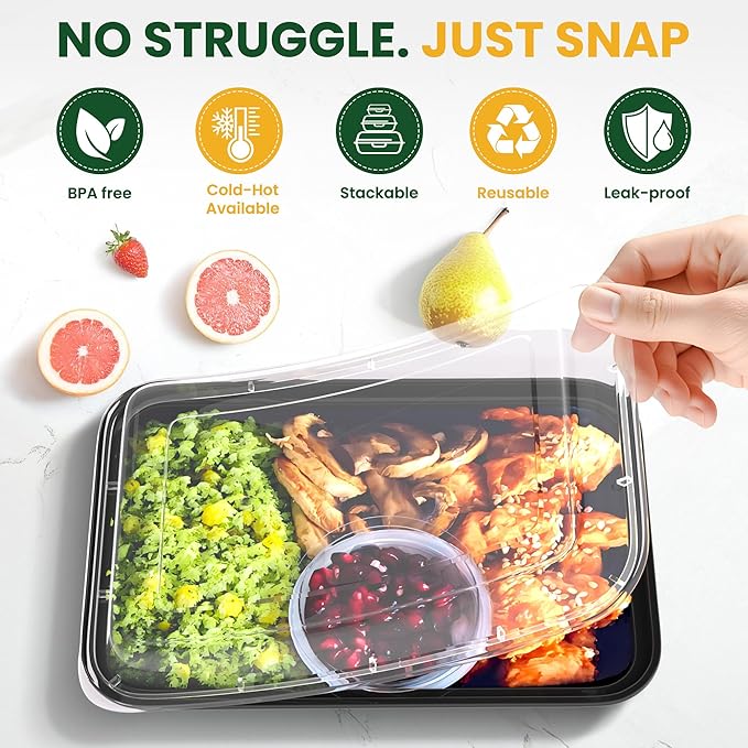 28oz Meal Prep Containers, Reusable Bento Box - Image 5