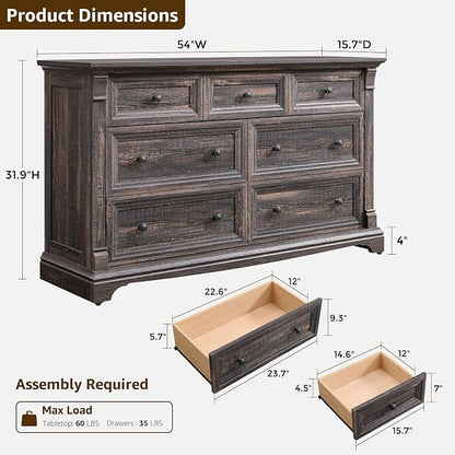 T4TREAM Farmhouse 7 Drawers Dresser - Image 2