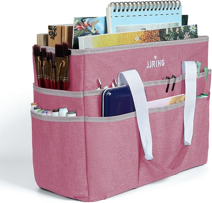JJRING Craft Organizer Tote Bag, Large Art Storage Caddy by JJRING