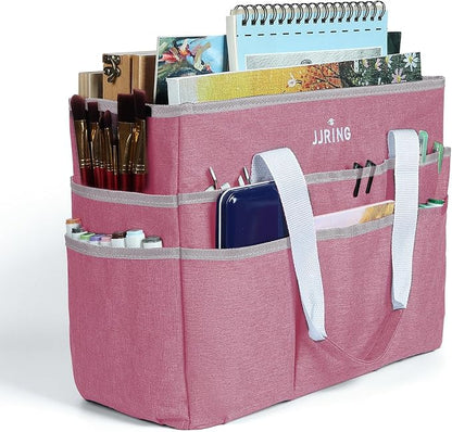 JJRING Craft Organizer Tote Bag, Large Art Storage Caddy by JJRING