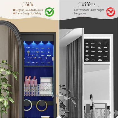 63" Full Length Mirror Jewelry Cabinet - Image 5