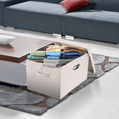 TYEERS Large Storage Bins with Lids, Collapsible, Fabric Storage Boxes - Image 5