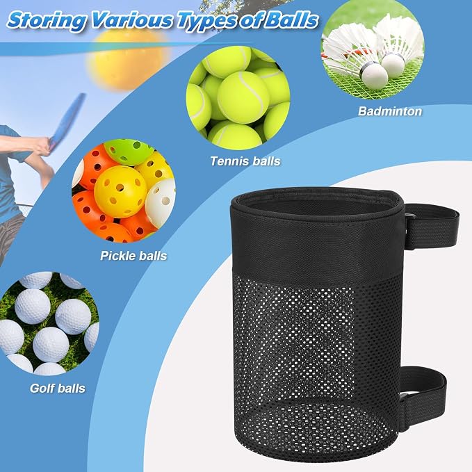 Cosmos Pickleball Ball Holder Adjustable Hanging Bag - Image 4
