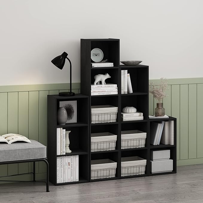 Furinno PASIR Book Shelf, 5-Tier Modern Bookshelf, Open Shelves Bookcase 9 x 12 - Image 2