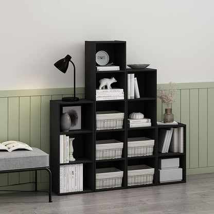 Furinno PASIR Book Shelf, 5-Tier Modern Bookshelf, Open Shelves Bookcase 9 x 12 - Image 2