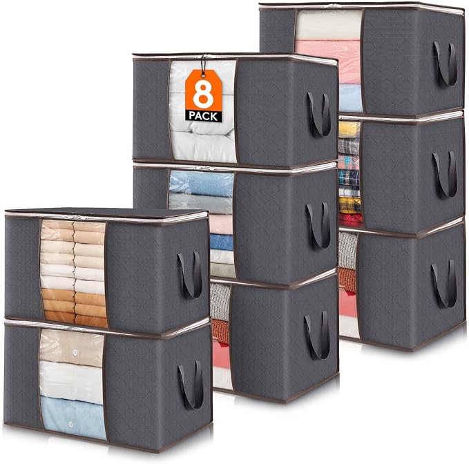 Lifewit 8 Pack Foldable Clothes Storage Bins by Lifewit