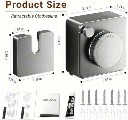 Retractable Clothesline Indoor & Outdoor – 16.8 Ft Non-Sagging Heavy-Duty - Image 8