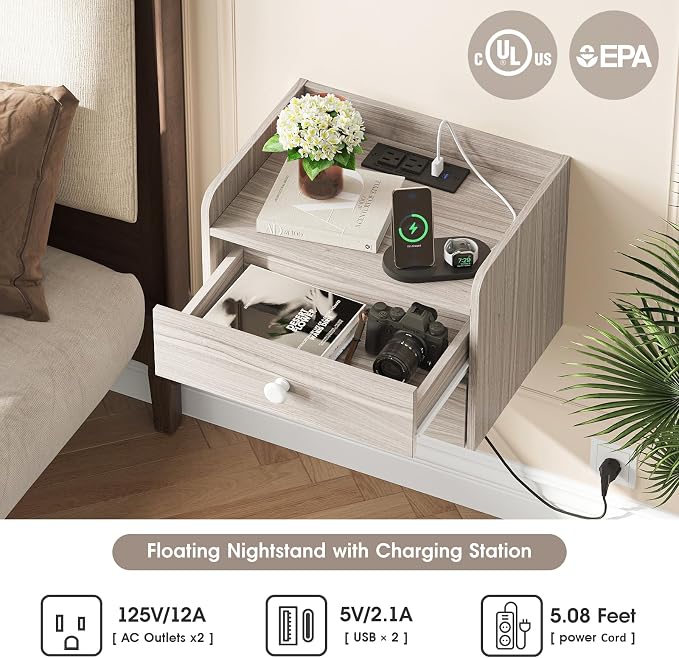Floating Nightstand Set of 2 - Image 4