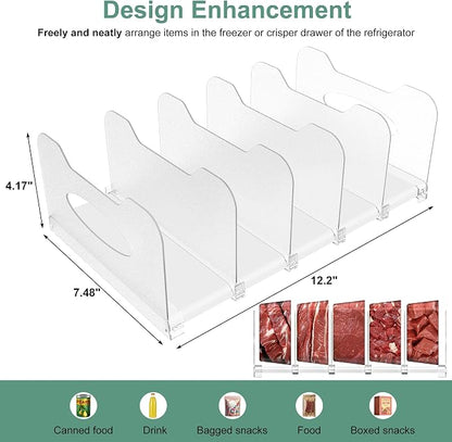 SURETIVIAN Freezer Organizer 12” Visible Fridge Organizer Rack - Image 3