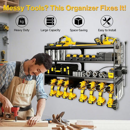 Heavy Duty Power Tool Organizer Wall Mount - Image 5