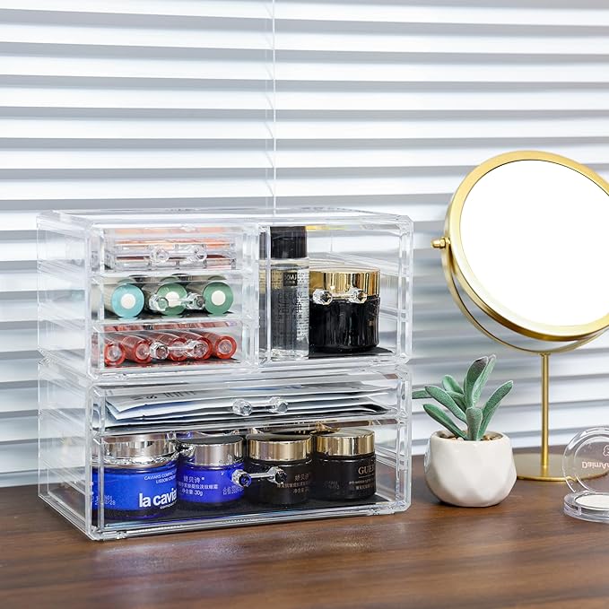 Cq acrylic 2 Pack Clear Desk Organizer - Image 9