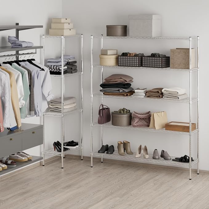 14" Deep x 60" Wide x 74" Height Wire Shelving Kit | 5-Tier | NSF Commercial - Image 7