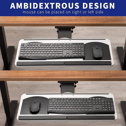 VIVO Adjustable Computer Keyboard and Mouse Platform Tray, Ergonomic Under - Image 8