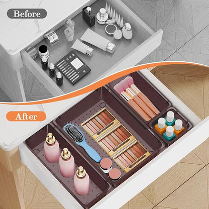 25 PCS Plastic Drawer Organizer Set, 4-Size Versatile Organizer Trays & storage - Image 4