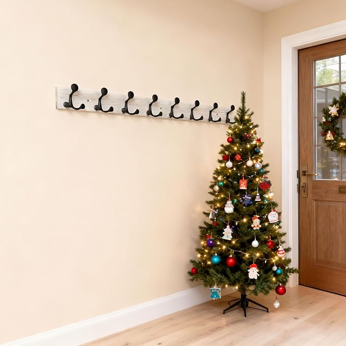 SKOLOO 43-Inch Wood Coat Rack Wall Mount - Image 5