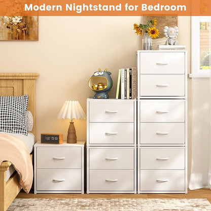 DAOUTIME 3-Pack Stackable Storage Drawers, Stackable Drawer Dresser - Image 7