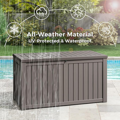 Outdoor Storage Box, Resin Deck Boxes Indoor and outdoor, Waterproof Storage - Image 4