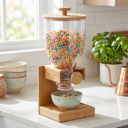 Honey-Can-Do Compact Dry Food Dispenser, Single Control & Snack Storage - Image 2