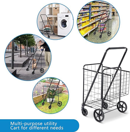 SUPER DEAL Folding Shopping Cart - Image 8