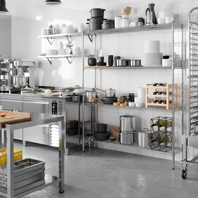 14" Deep x 60" Wide x 74" Height Wire Shelving Kit | 4-Tier | NSF Commercial - Image 5