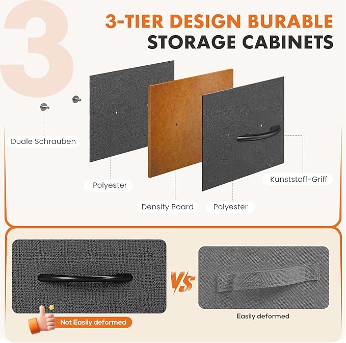Sweetcrispy 5 Storage Drawer Bedroom Dresser, Tall Dresser - Image 5