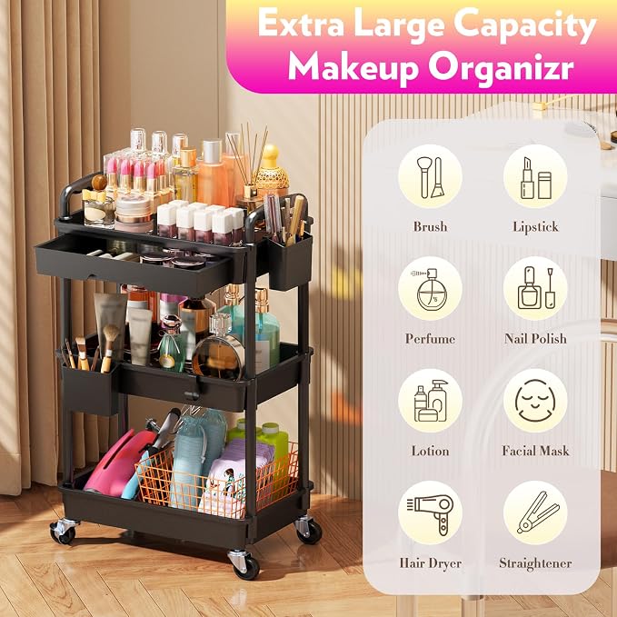 SUNALLY Makeup Cart Organizer - Image 4