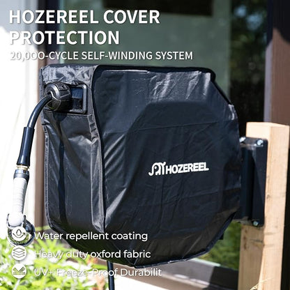 135 ft x 1/2" HOZEREEL Heavy Duty Retractable Garden Hose Reel, Garden Hose - Image 4