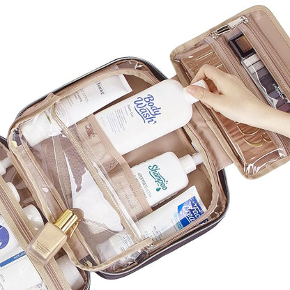 NISHEL Travel Toiletry Bag for women, Portable Hanging Organizer for Full-Sized - Image 5