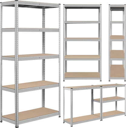 Topeakmart 5-Tier Utility Shelves, Metal Storage Shelves Unit Adjustable Garage - Image 8