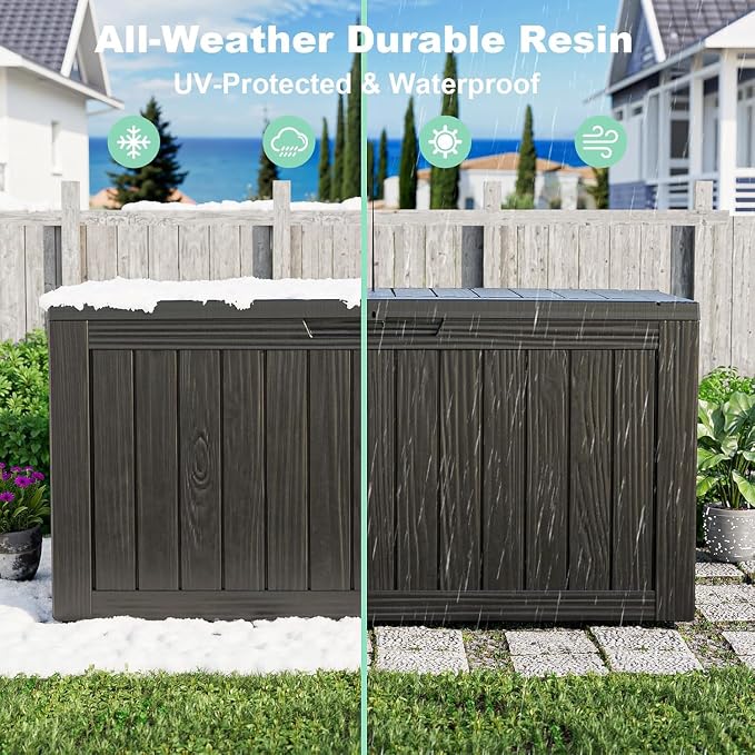 90 Gallon Waterproof Outdoor Storage Box, Deck Boxs - Image 6