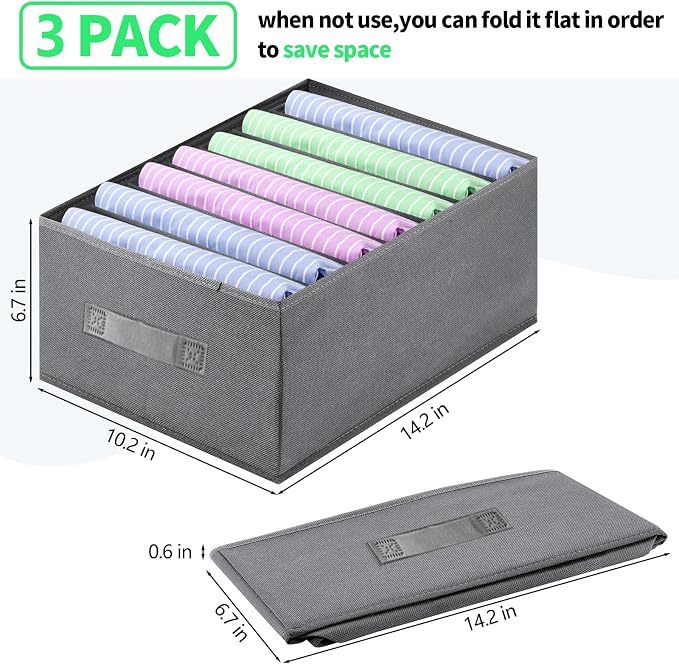Jeans Organizer for Closet, Foldable Wardrobe Clothes Organizer - Image 2