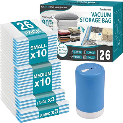 Cozy Essential Travel Vacuum Storage Bags by CozyEssential
