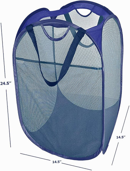 Strong Mesh Pop-up Laundry Hamper, Quality Collapsible Laundry Basket - Image 2