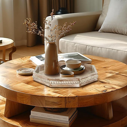 MAONAME Wood Serving Tray, Farmhouse Wooden Tray - Image 5