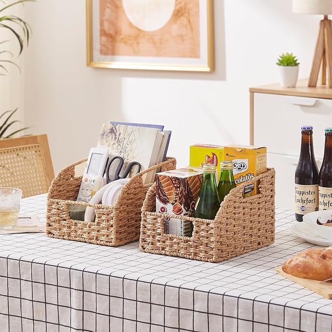 OIAHOMY Pantry Baskets for Organizing, Paper Rope Baskets - Image 8