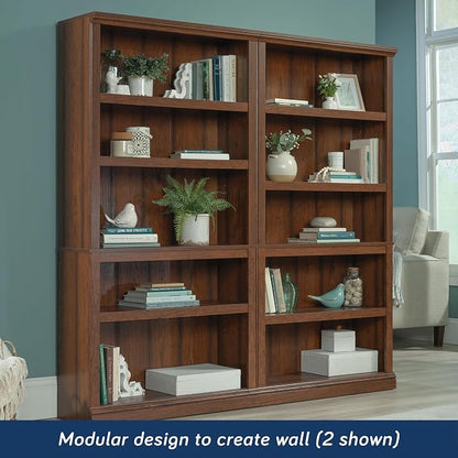 Sauder Miscellaneous Storage 5-Shelf Bookcase/ Book shelf, Washington Cherry - Image 4