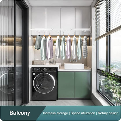 Wall Mounted Clothes Drying Rack, Collapsible, Retractable - Image 8