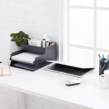 Amazon Basics Rectangular Plastic Desk Organizer - Image 10