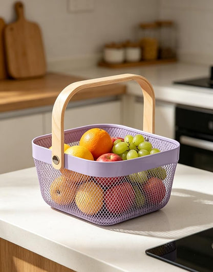 AJIODA Metal Mesh Wire Basket, Mini Steel Basket - Image 3
