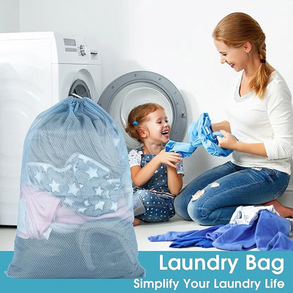 2 Pack Mesh Laundry Bags, 23 x 34 Inches Heavy Duty Mesh Laundry Bag, Large - Image 5