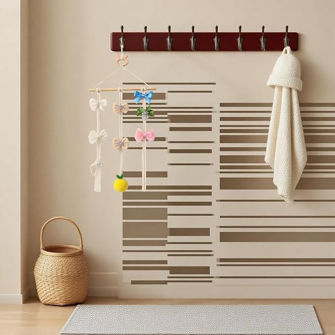 Macrame Hair Clips Organizer, Wall Hanging Hair Accessories Holder and Storage - Image 6