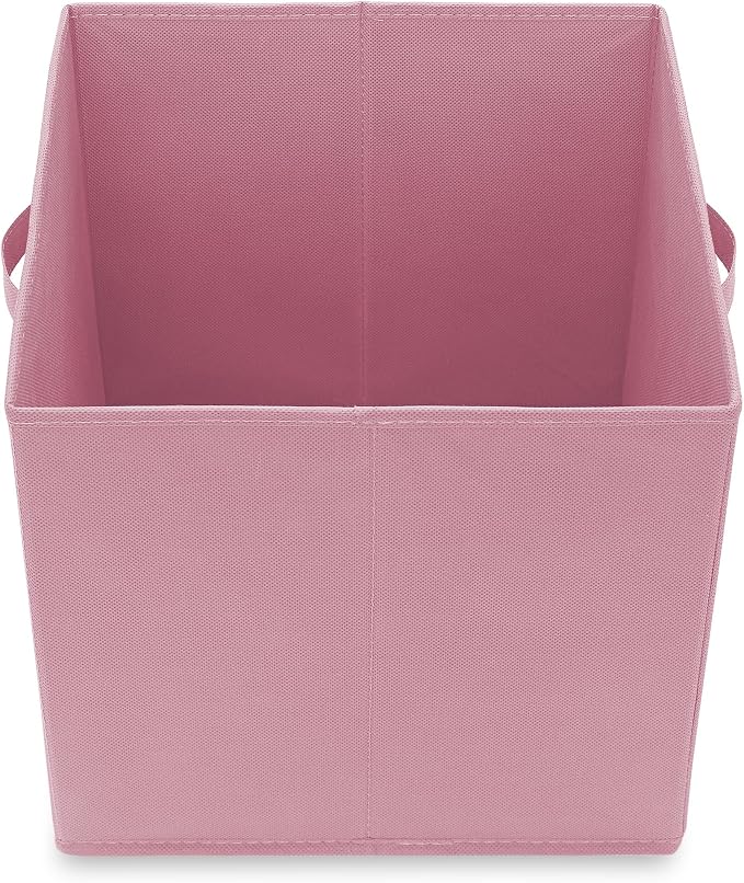 Casafield Set of 6 Collapsible Fabric Cube Storage Bins, Light Pink - Image 4