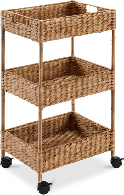 Best Choice Products 3-Tier Water Hyacinth Rolling Nursery Caddy w/Wheels by Unknown