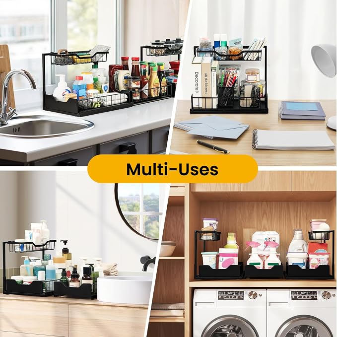 3 Pack, Under Sink Organizer 2-Tier - Image 6