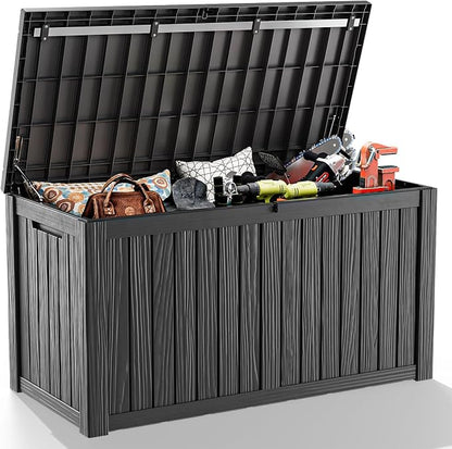 DRATO 180 Gallon Deck Boxes Outdoor Waterproof, Lockable Outdoor Storage Box by DRATOprovidesawarmandcozy