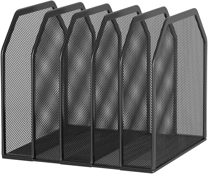 Metal 5-Section File Folder Organizer by Unknown
