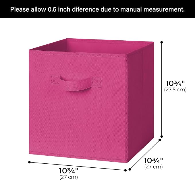 GRANNY SAYS 11x11 Cube Storage Bins, Cube Organizers, Sturdy Handles, - Image 3