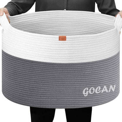 Storage Baskets for Organizing D22"H14" Large blanket basket laundry basket by GOCAN